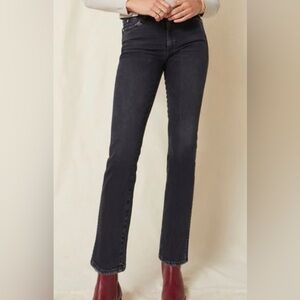 AMO Women's Chloe Crop In Coal Jeans Size 30